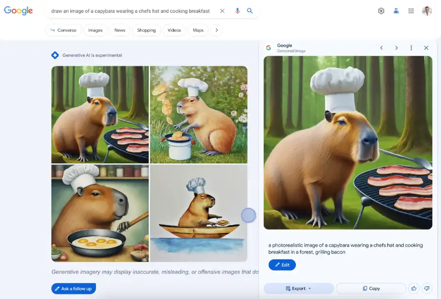come creare immagini su Google con l'intelligenza artificiale